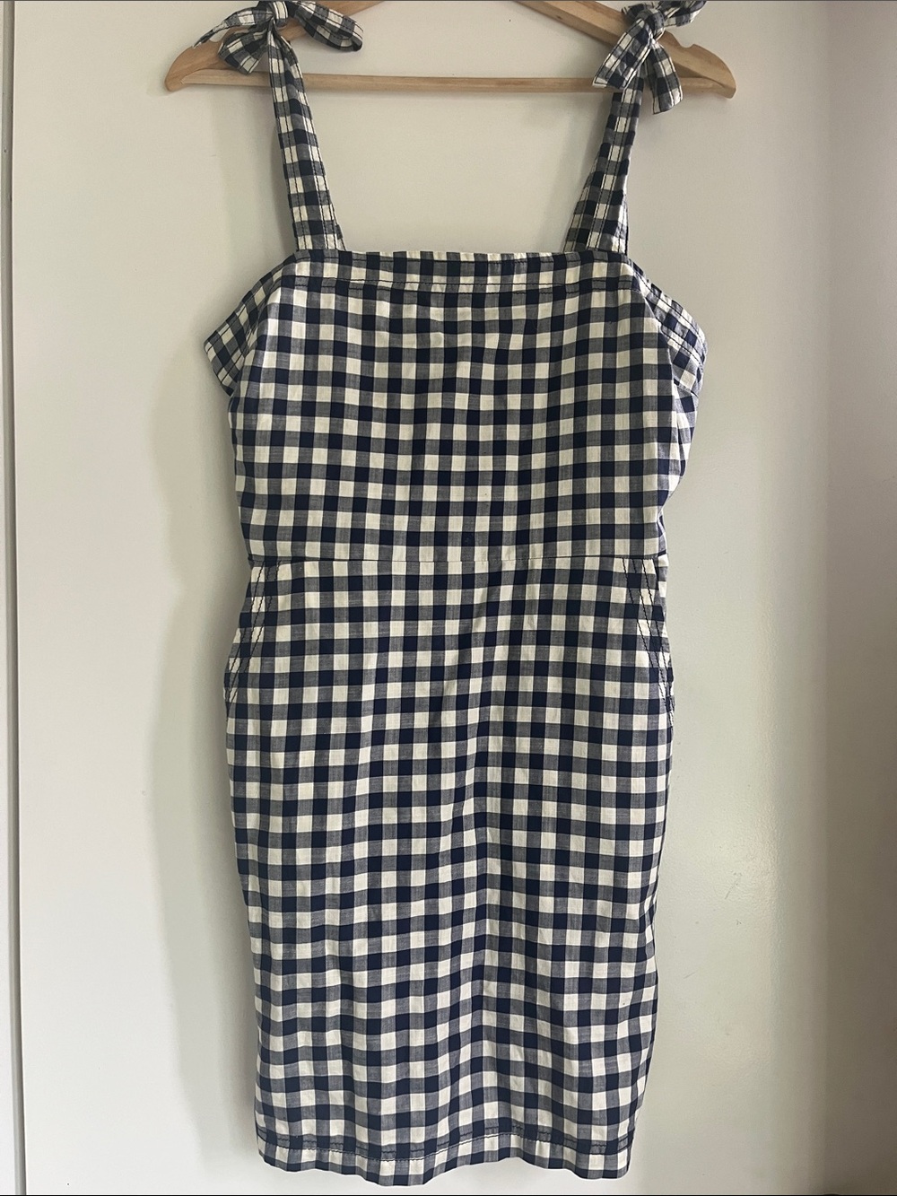 Express Navy & White Gingham Dress SP